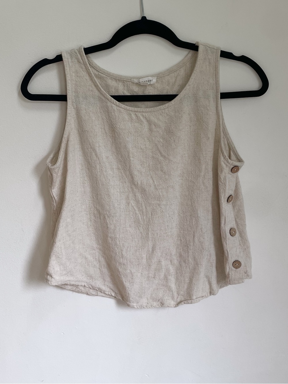 Blu Pepper Part Linen Tank Top